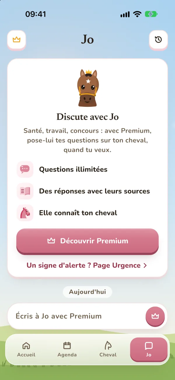 Jo, l'assistante d'Equiflow, répond aux questions du cavalier